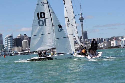 Brady Boat 10 v Jury Boat 9 - Day 3 NZ National Match Racing Championships &copy; RNZYS Media